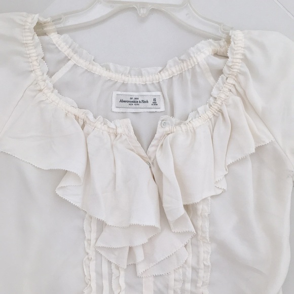 ABERCROMBIE & FITCH cream blouse - Picture 3 of 7